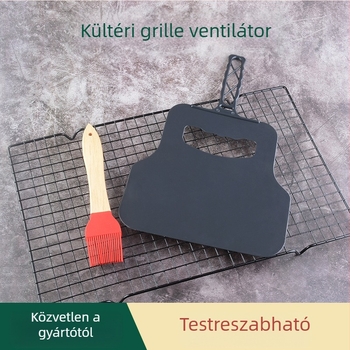 Hongxin BBQ égésfokozó ventilátor, kültéri, hordozható, műanyag lemez