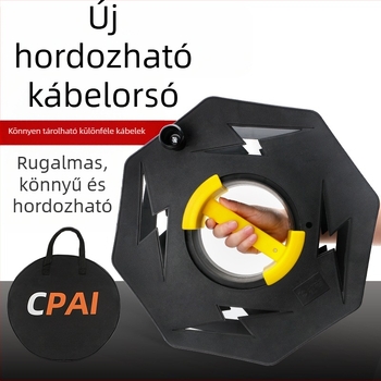 Hordozható kábeltekercs tároló — üres tekercs hajtóművel, szigetelés 1000V-ig, brit stílus / metrikus formátum