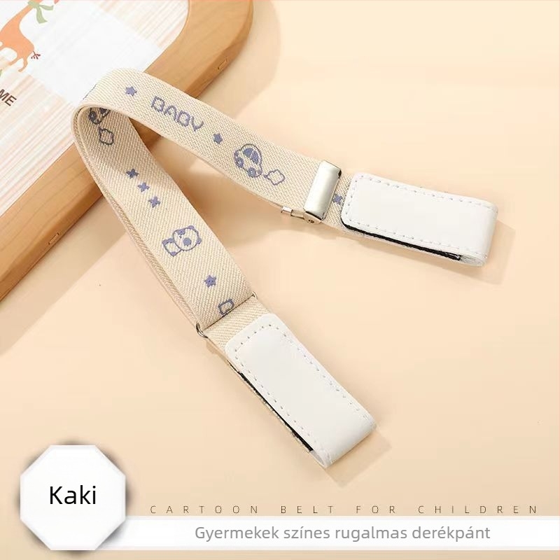 Gyerekeknek készült PU bőr öv Velcro zárással, rugalmas, mesefigurás mintával, 2–4 cm szélesség