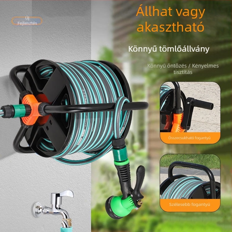 Hongfan Öntöző tömlő orsó tároló – kerthez és autómosáshoz