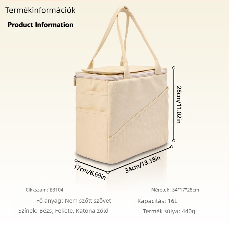 Eb Series Vászon Kocka Formájú Tároló Táska Horgoláshoz és Fonalakhoz – Nagy Kapacitású Szervező