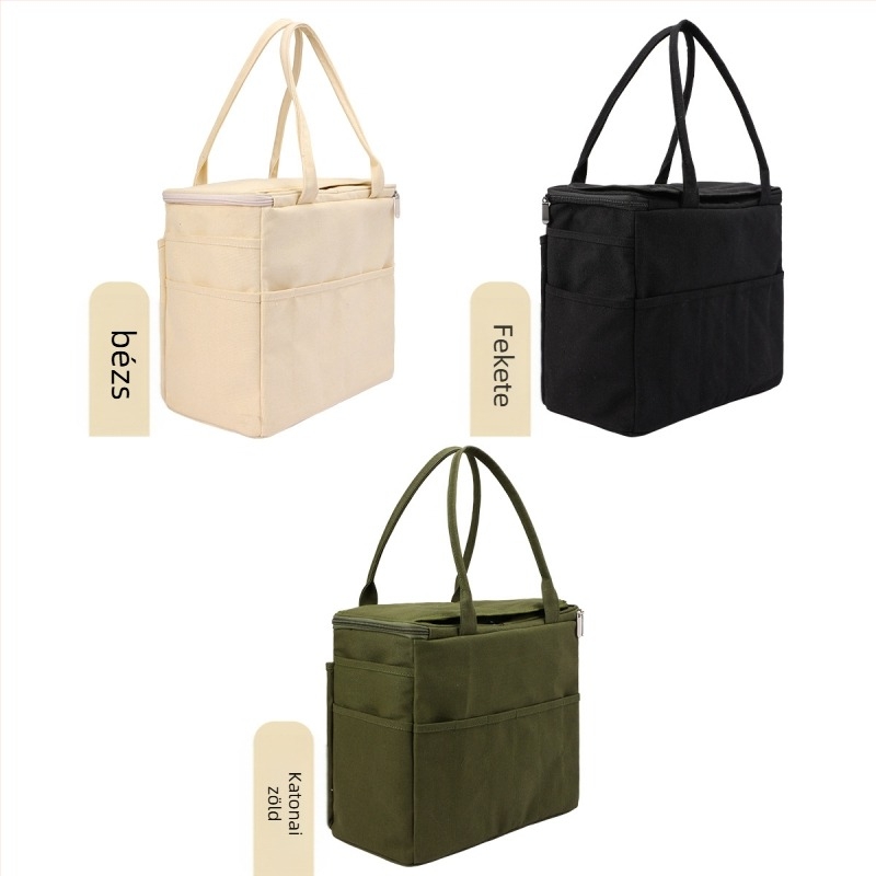 Eb Series Vászon Kocka Formájú Tároló Táska Horgoláshoz és Fonalakhoz – Nagy Kapacitású Szervező