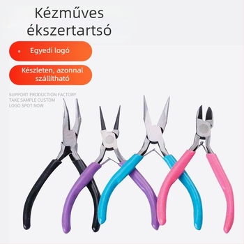 Ékszerész tűhegyes fogó csúszásmentes markolattal és éles állkapcsokkal