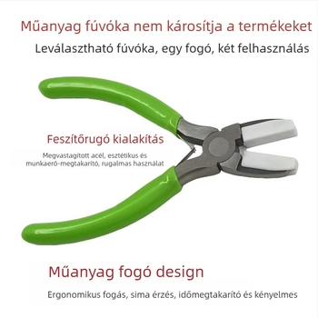 Többfunkciós fogó 3- és 6-szegmens fejjel, nylon markolattal, sodrás és formázás funkciókkal; német stílus; súly 0.55