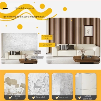Öntapadós falpanelek – vízálló és nedvességálló dekoratív panelek, imitációja alumínium-plasztik megjelenésnek