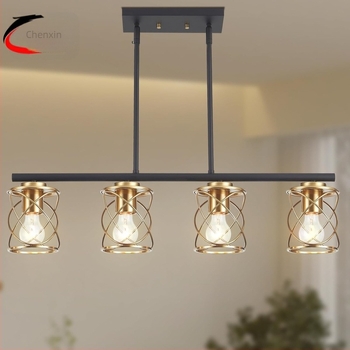 Vintage többfejű függőlámpa, fém, függő, nappali és étterem számára, izzólámpa, 110–220V