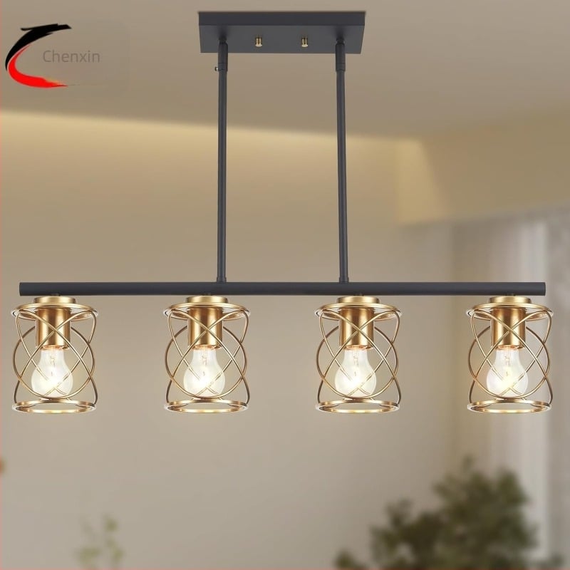 Vintage többfejű függőlámpa, fém, függő, nappali és étterem számára, izzólámpa, 110–220V