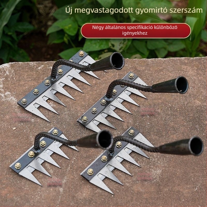 Blacksmith Bull Többfunkciós gyomirtó eszköz — eltávolítható fejű gereblye, talajforgató kapa, kertkultivátor, testreszabás támogatott