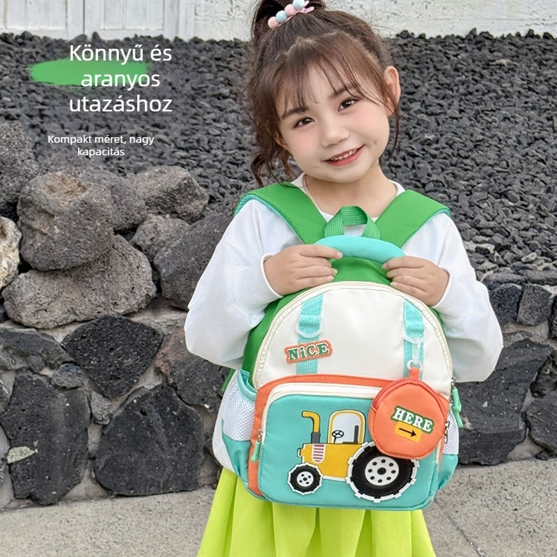 Óvodai hátizsák, uniszex, geometriai mintával, Oxford-anyagból, lélegző és kopásálló, poliészter bélés