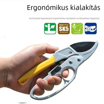Rozsdamentes acélból készült metszőolló – erős vágás, többfunkciós kerti eszköz ágak és gyümölcságak metszésére