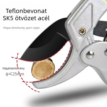 Rozsdamentes acélból készült metszőolló – erős vágás, többfunkciós kerti eszköz ágak és gyümölcságak metszésére