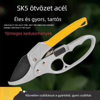 Rozsdamentes acélból készült metszőolló – erős vágás, többfunkciós kerti eszköz ágak és gyümölcságak metszésére