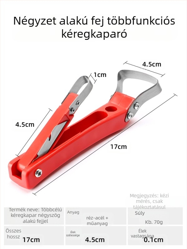 Kampóval ellátott többfunkciós gyümölcsfa kéregkaparó kés