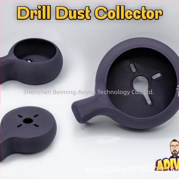 3D-nyomtatott fúrási porgyűjtő — frissített változat, szerszám alakú, PLA