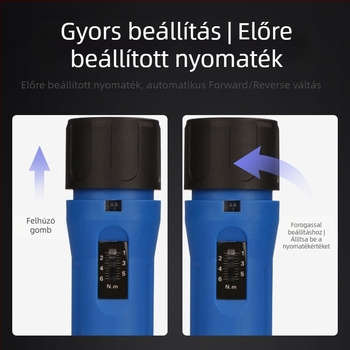 Előre beállított nyomatékkal csavarhúzó, állítható – Hemu, szénacél test