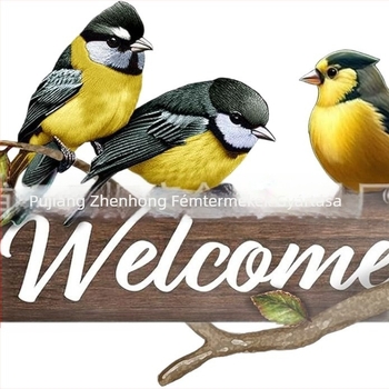 Fém madár falikép – kertdekoráció vasból, modern minimalist stílus, márka drstrydt