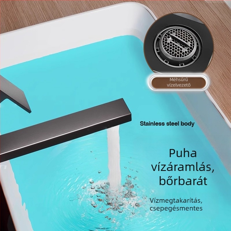 Beépített réz zuhany- és mosdócsaptelek készlet, falra szerelhető, kerámiás szeleppel, kettős szerkezet, elektroplatt felület