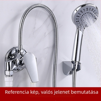 Réz zuhanykészlet, modell H-3401; spirálcsatlakozás; eső- és permet funkciók; krómozott felület; működési hőmérséklet 5–80°C