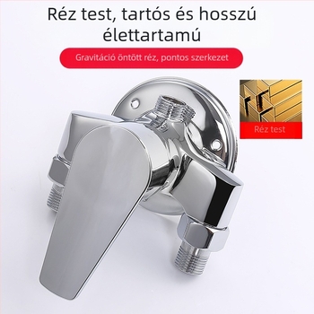 Réz zuhanykészlet, modell H-3401; spirálcsatlakozás; eső- és permet funkciók; krómozott felület; működési hőmérséklet 5–80°C