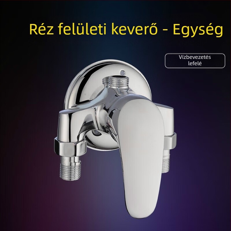 Réz zuhanykészlet, modell H-3401; spirálcsatlakozás; eső- és permet funkciók; krómozott felület; működési hőmérséklet 5–80°C