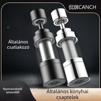 Konyhai csapfilter – cilindrikus fröccsenésgátló fej, rozsdamentes acél, csiszolt felület, forgó felszerelés, egységtestű kivitel