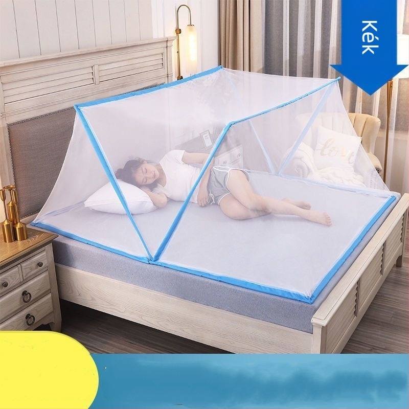 Telepítés nélküli összecsukható szúnyogháló ágyhoz — üvegszálas kivitel, keret üvegszálas csövekből