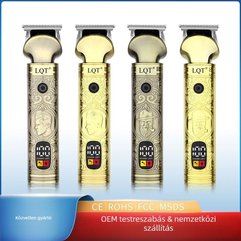 6 az egyben elektromos hajvágó, sokoldalú trimmelő orr-szőrzet funkcióval, erőteljes motor, beépített 1000–1200 mAh akkumulátor, rozsdamentes acél pengék, digitális kijelző