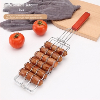 Leválasztható kemping grill klipek, ív alakú huzal háló külső grillhez, elektrogalvanizált eszköz, 232 g