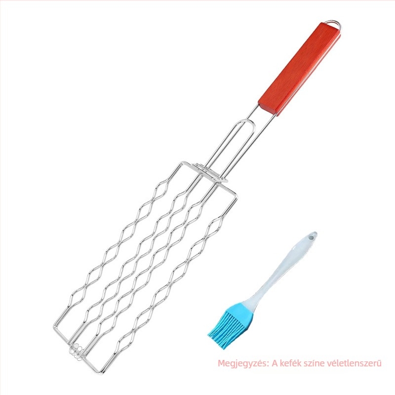 Leválasztható kemping grill klipek, ív alakú huzal háló külső grillhez, elektrogalvanizált eszköz, 232 g