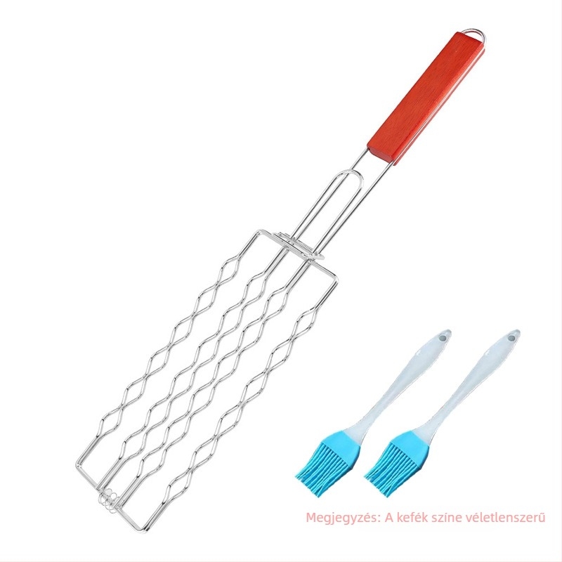 Leválasztható kemping grill klipek, ív alakú huzal háló külső grillhez, elektrogalvanizált eszköz, 232 g