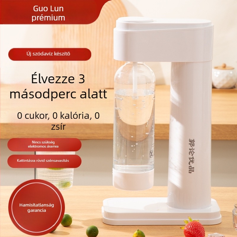 Otthoni pezsgővíz készítő gép - DIY szódás ital készítő, otthoni szénsavas italok előállítása; Márka: Guo Lun Excellent Products