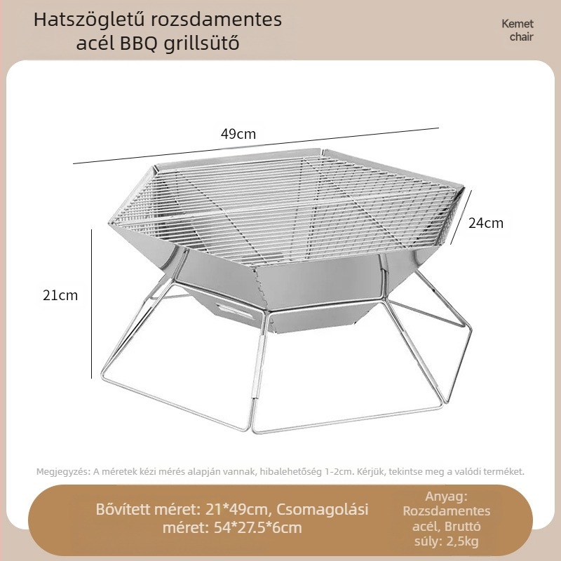 Mount Rock kültéri háromlábú tábortűz állvány edények függesztésére — alumíniumötvözet, hordozható, könnyű, kettős használat