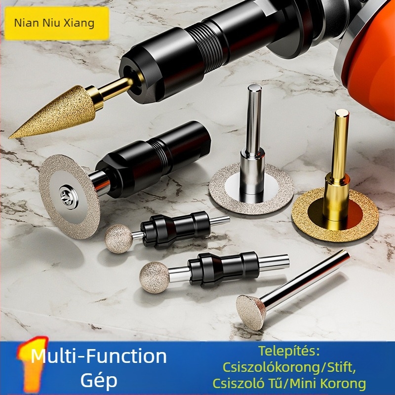 100 típusú átalakítófej egyenes csiszolóhoz — tokmány 3 mm/6 mm, acél, Xinshi Hardware