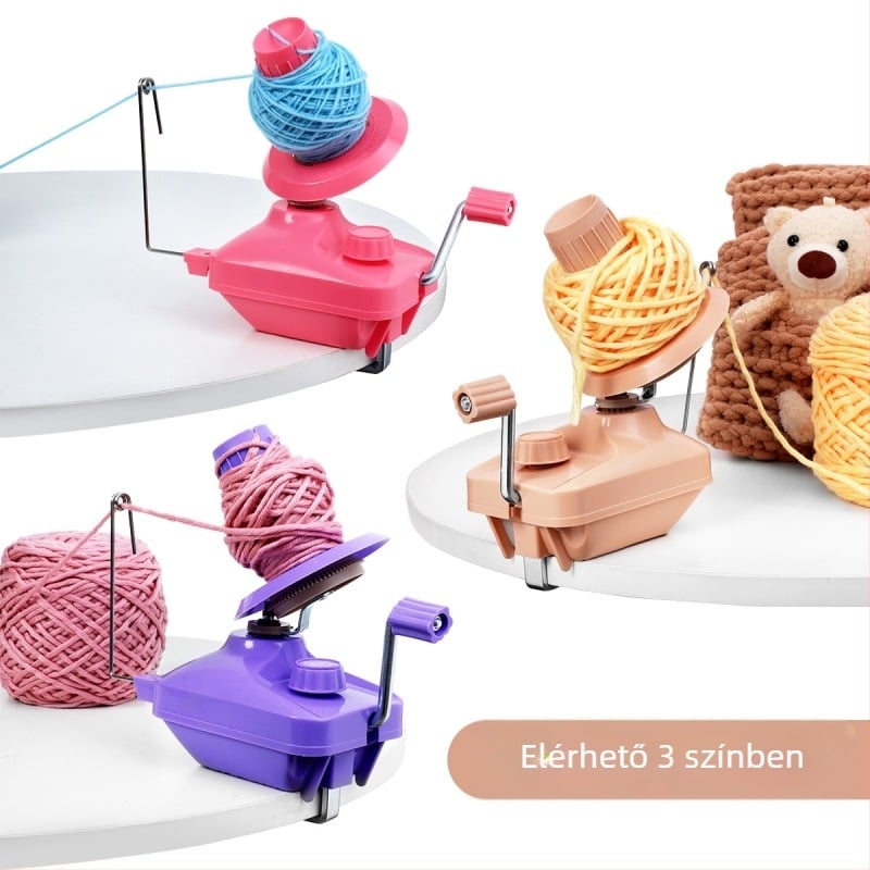 Gyapjúszál tekerő gép – kézi hajtású, otthoni használatra, 430 g, 50 db dobozban