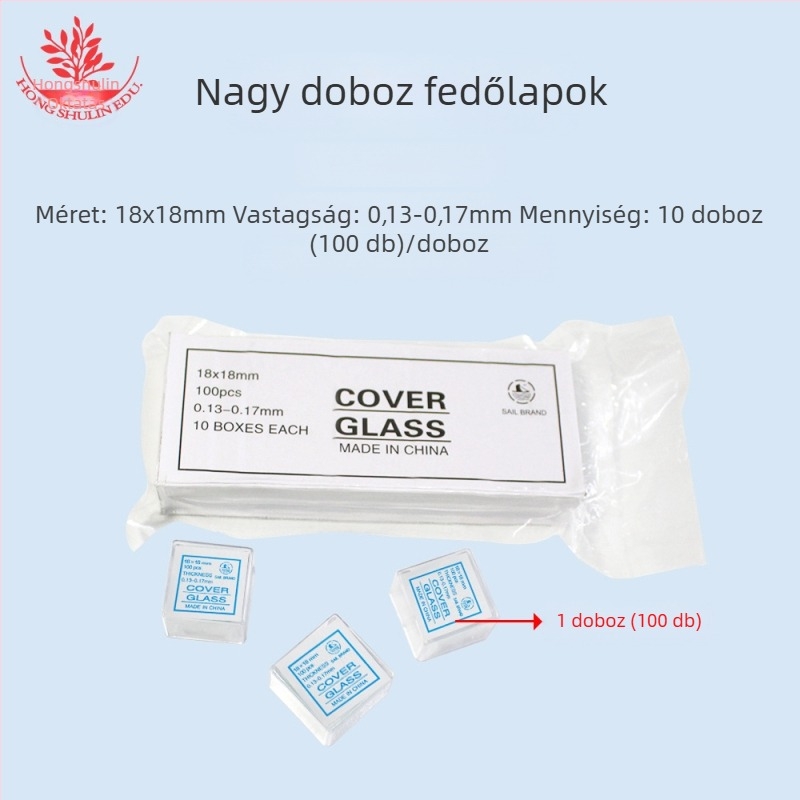 Mangrove 7101 üveg mikroszkópos slide-ok és négyszögletes fedőüvegek – 50 db dobozonként, laboratóriumi minták előkészítéséhez középiskolában
