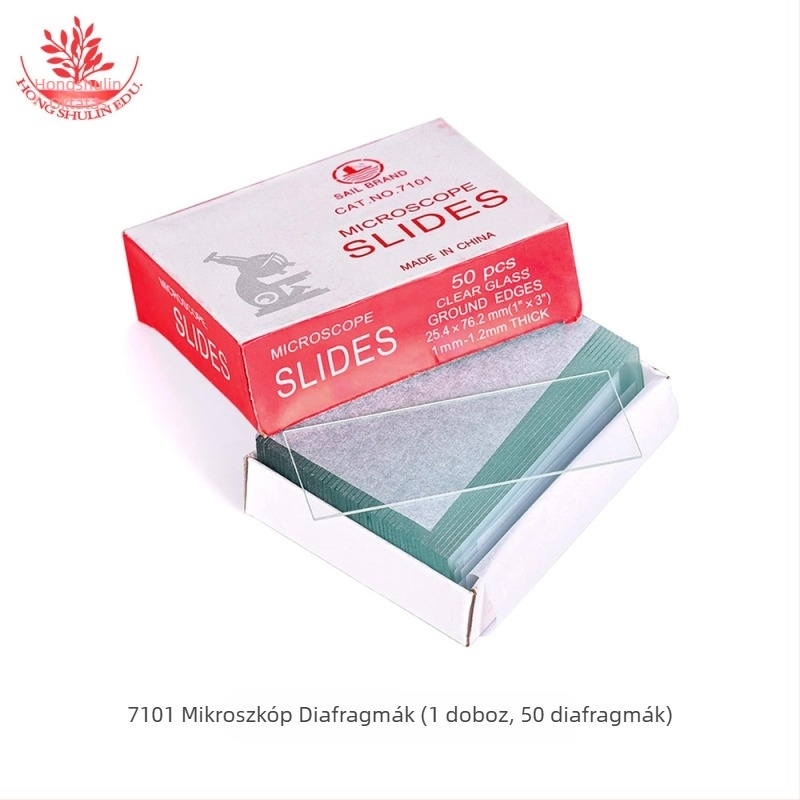 Mangrove 7101 üveg mikroszkópos slide-ok és négyszögletes fedőüvegek – 50 db dobozonként, laboratóriumi minták előkészítéséhez középiskolában