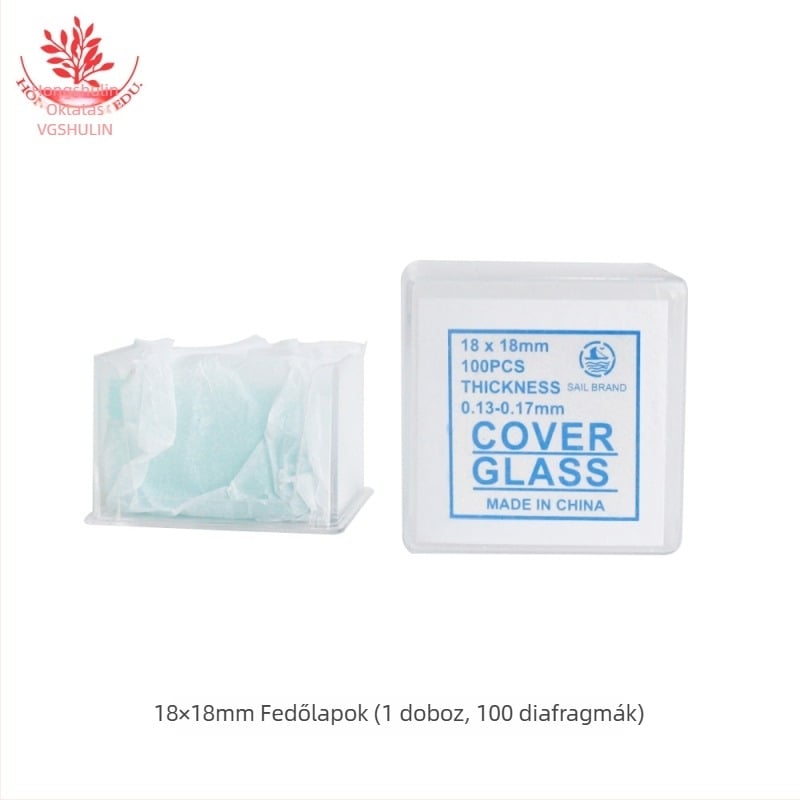 Mangrove 7101 üveg mikroszkópos slide-ok és négyszögletes fedőüvegek – 50 db dobozonként, laboratóriumi minták előkészítéséhez középiskolában