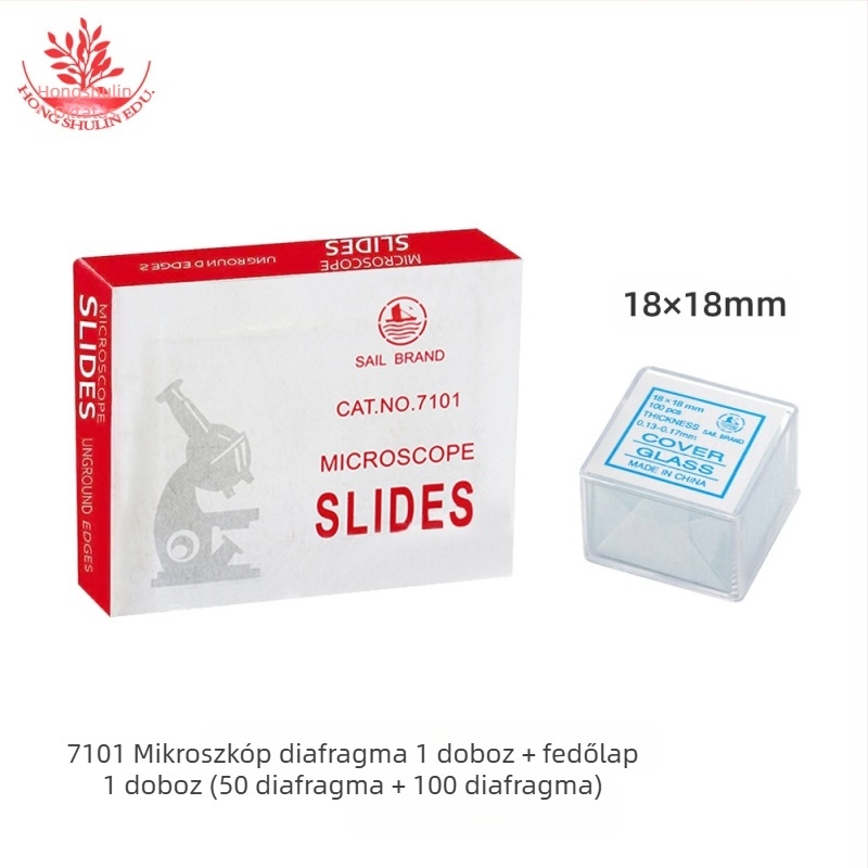 Mangrove 7101 üveg mikroszkópos slide-ok és négyszögletes fedőüvegek – 50 db dobozonként, laboratóriumi minták előkészítéséhez középiskolában