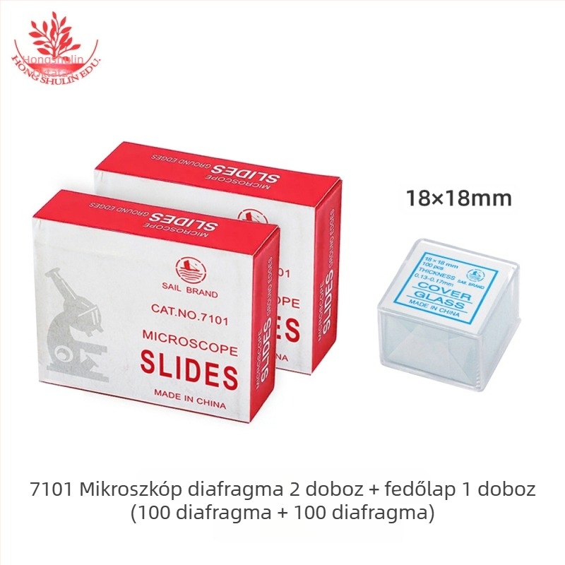 Mangrove 7101 üveg mikroszkópos slide-ok és négyszögletes fedőüvegek – 50 db dobozonként, laboratóriumi minták előkészítéséhez középiskolában