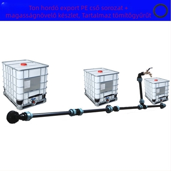 IBC hordó szelepfogó csatlakozó kerti könyökkel, menetes csatlakozás, réz Nipel, 4 tonnás hordó sorozat