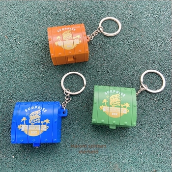 Összecsukható műanyag kulcstartó játék – kreatív lazító kincsesláda, egyedi csomagolásban, ajándék születésnapra vagy utazásra, gyereknek, barátnak vagy osztálytársnak