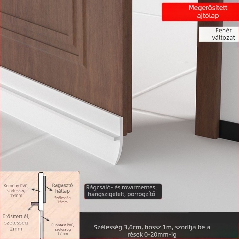 Ajtó aljának tömítő szalagja — szélálló, zajcsökkentő, rovar- és csótánybiztos; Kaixin márka; Típus: Default items; Kompatibilis modellek: Default items; Feldolgozás: Nincs