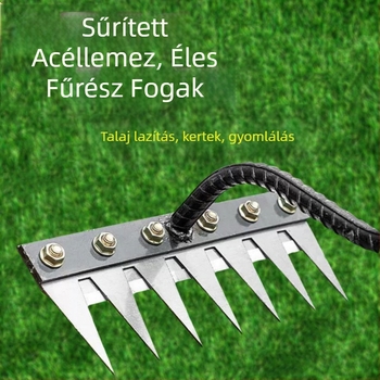 Többfunkciós gyomirtó eszköz leválasztható kapával, megerősített horoggal és talajforgató kapával, otthoni használatra