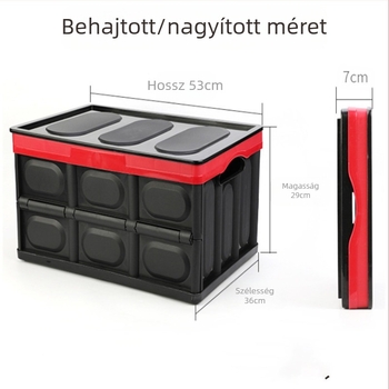 Autócsomagtartó összecsukható tároló doboz, műanyag, 55 L, vízálló