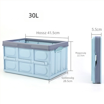 Autócsomagtartó összecsukható tároló doboz, műanyag, 55 L, vízálló