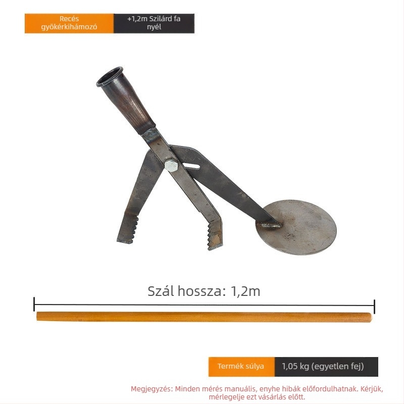 Mezőgazdasági szárkitépő eszköz: hatékony a maniokából (cassava), padlizsánból, gyapotból, dohányból, kukorica gyökereiből és csípős paprikák szárainak eltávolítására