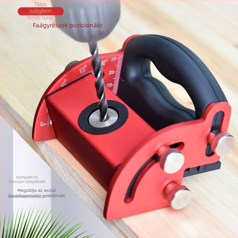 Alumíniumötvözetű készlet farostipari lyukhelymeghatározó (4 db) – hajlított lyukhelymeghatározó, középpontvonal jelölő, fa összeszerelési eszköz