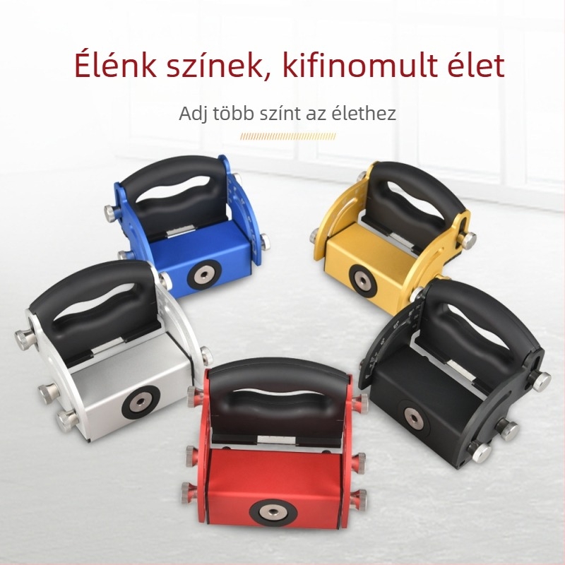 Alumíniumötvözetű készlet farostipari lyukhelymeghatározó (4 db) – hajlított lyukhelymeghatározó, középpontvonal jelölő, fa összeszerelési eszköz