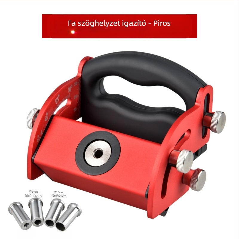 Alumíniumötvözetű készlet farostipari lyukhelymeghatározó (4 db) – hajlított lyukhelymeghatározó, középpontvonal jelölő, fa összeszerelési eszköz