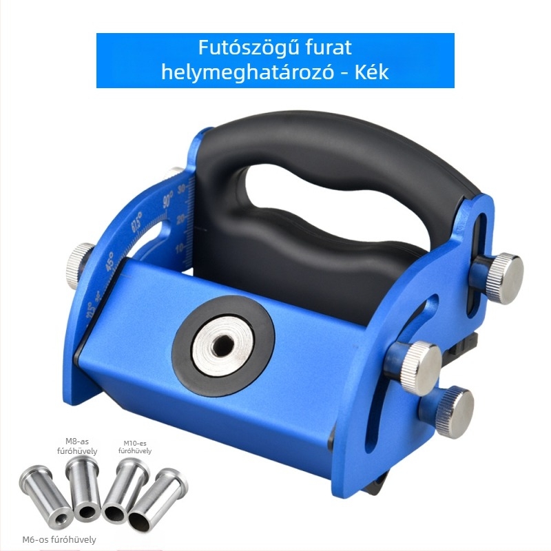 Alumíniumötvözetű készlet farostipari lyukhelymeghatározó (4 db) – hajlított lyukhelymeghatározó, középpontvonal jelölő, fa összeszerelési eszköz